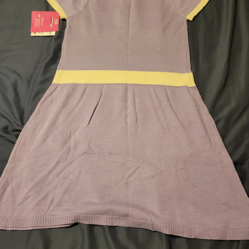 LOL Surprise Girl's L 10-12 Purple Surprise & Be Merry Sweater Dress NEW